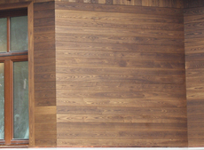 Фасад здания из термо ясеня