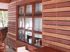 Отделка фасада из термо ясеня