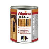 Водоотталкивающая лазурь Alpina HOLZLASUR 0,75 л, 37 грн