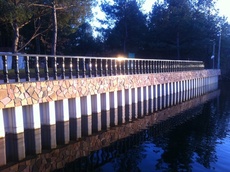 Укрепление берега.Шпунт ПВХ.