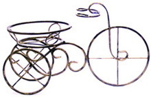 Кованая подставка для цветов «Велосипед средний»