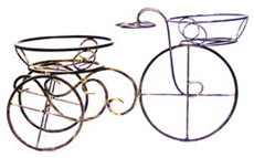 Кованая подставка для цветов «Велосипед средний» 2»