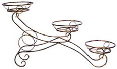 Кованая подставка для цветов «Каскад средний 3»