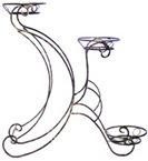 Кованая подставка для цветов «Каскад высокий 3»