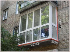 Балконы под ключ, остекление балкона