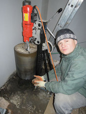 Мы пробурим отверстия в перекрытиях для труб инженерных комм