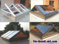 Зенитные фонари, зимние сады, стеклянные крыши и т.д.