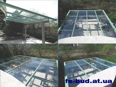 Навесы из стекла, козырьки, стеклянные крыши и т.д.