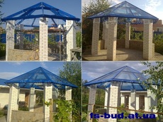 Стеклянные крыши, купола, навесы, козырьки и т.д.