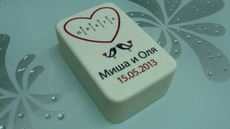 Тротуарная плитка с логотипом глянцевая