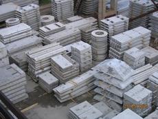 Плиты перекрытия, лестничные марши, кольца, бордюр