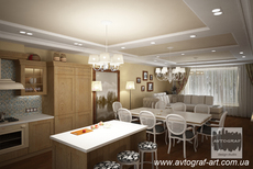 Дизайн гостиной, детской, ванной комнаты.