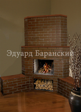Кладка углового камина