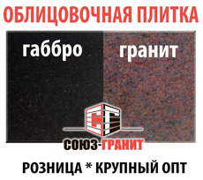 Плитка облицовочная из гранита. Плитка габбро полированная, 