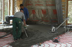 Бетонирование полов, машинная стяжка по немецкой технологии