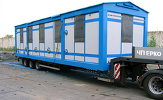 Перевозка киосков по Киеву, аренда автокрана 25 тонн и 10 то