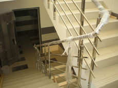 Ограждения лестничные из нержавеющей стали, стеклянные ограж