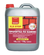 NEOMID H2O Stop.  Влагоизолятор пропитка по камню 1л.