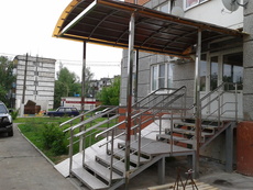 Ограждение, козырьки, навесы, поручни из нержавеющей стали, 