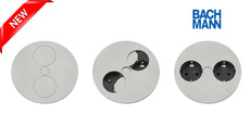 Врезная розетка Bachmann TWIST 2x220. Нержавеющая сталь