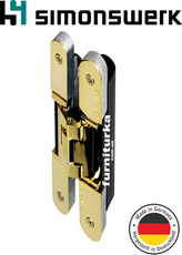 Полностью скрытая дверная петля Tectus 340 3D (80кг)