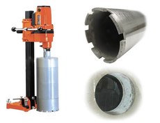 Алмазное сверление отверстий.  Резка проемов без пыли, вибра