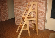 Стул-стремянка раскладной: деревянный и металлический