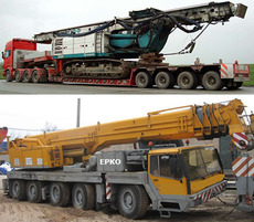 Аренда большегрузных автокранов и перевозки тяжеловесных гру