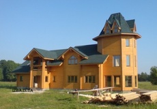Деревянный дом из клееного бруса. Фахверк
