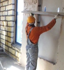 Беспесчанка, штукатурка стен