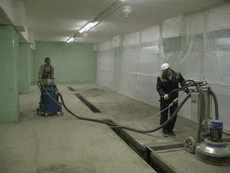 Обеспыливание пола основания