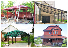 Навес из поликарбоната для Авто