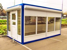 Двери входные металлопластиковые для киосков, павильонов