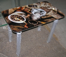 Стеклянный стол с фотопечатью от производителя