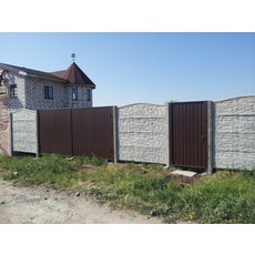 Еврозабор с воротами из профнастила под ключ в Запорожье