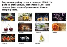 Новая партия стеклянных столов с фотопечатью.