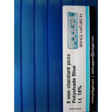 Сотовый поликарбонат Polygal PolyShade Blue (Израиль) 10 мм.