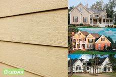 Отделка фасада фиброцементным сайдингом Cedar