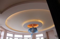 Двухуровневые натяжные потолки