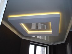 Натяжные потолки с LED