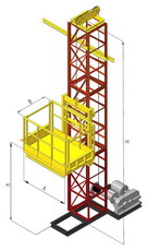 Подъемник грузовой строительный консольный