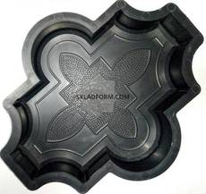 Формы для тротуарной плитки Клевер узорный 4,5 см