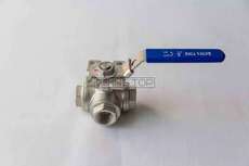 Кран нержавеющий 3-х ходовой T/L - порт Ду 32 AISI 304