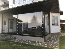 Мягкие окна. Шторы ПВХ, навесы для террас, веранд, беседок