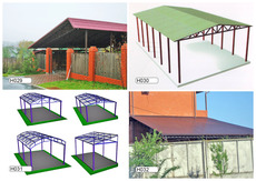 Навесы арочные, прямые, консольные