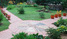 Благоустройство: механическая, ручная укладка ФЕМ, бордюры