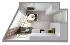 Дизайн интерьера минимализм Киев Архимас