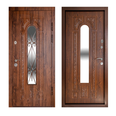 Входные двери со стеклом и ковкой в Украине