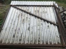 Створки ворот 190*190 профнастил, Осокорки (дачный сектор)